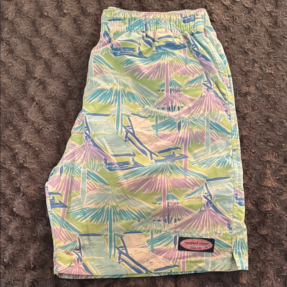 Vineyard Vines Tropical Print Swim Shorts
